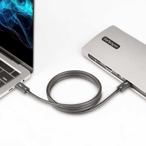 StarTech.com 1m Thunderbolt 4 Kabel, 40Gbps, 100W PD, 4K/8K Video, Intel-Certified Thunderbolt Kabel, Compatibel met USB4/Thunderbolt 3/USB 3.2/USB Type-C/DisplayPort