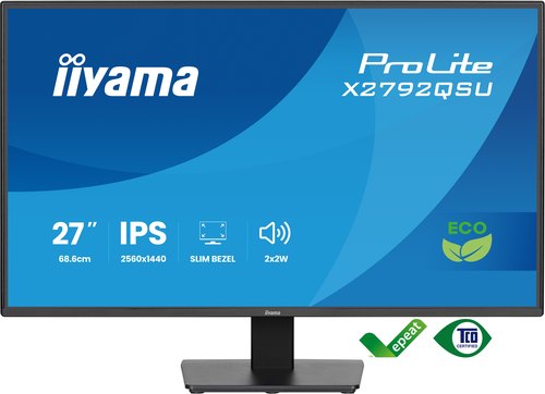 iiyama ProLite X2792QSU-B1 computer monitor 68,6 cm (27") 2560 x 1440 Pixels Quad HD LED Zwart