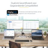StarTech.com Dual-Laptop USB-C KVM Docking Station, Dual Monitor 4K 60Hz DisplayPort Dock, 5-Port USB Hub, GbE, 90W/45W Power Delivery voor Twee Laptops, Windows/Mac, Dual Host KVM Dock