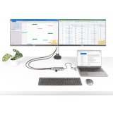 StarTech.com USB-C Multiport Adapter met Ingebouwde USB-C naar USB-A Dongle, Dual HDMI (4K30Hz/1080p60Hz), 3x USB-A 5Gbps, Mini Travel Dock, Laptop Docking Station, 40cm Kabel