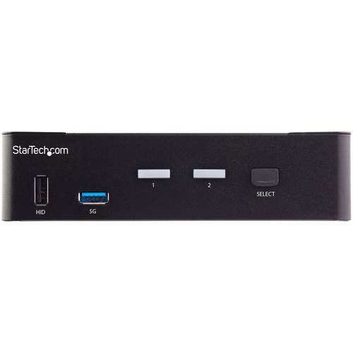 StarTech.com 2 Port Single Monitor KVM HDMI Switch, 4K 60Hz Ultra HD HDR, Desktop Hub 4K HDMI 2.0 KVM Schakelaar met 2x USB 3.0 (5Gbps) & 4x USB 2.0 HID, Audio, Hotkey Switching, TAA