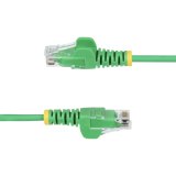 StarTech.com 1,5m Dunne CAT6 Ethernet Kabel, Groen, Snagless, 100W PoE, UTP, LSZH, 28AWG Pure Koperdraad, Slim RJ45 Netwerk Patchkabel met Trekontlasting, Fluke Getest