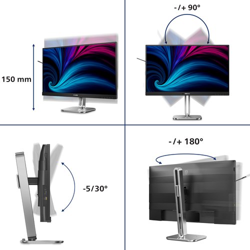 Philips 4000 series 27B2N4500/00 computer monitor 68,6 cm (27") 2560 x 1440 Pixels Quad HD LCD Grijs