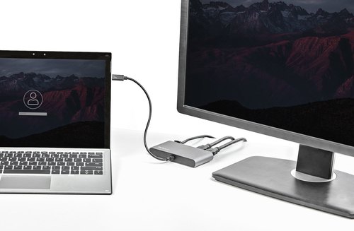 StarTech.com Dual-Monitor Thunderbolt Mini Dock, 4K 60Hz HDMI, Driverloze Hub voor Windows & Mac, Gigabit Ethernet, 1x USB-A (USB 5Gbps), 28cm Kabel