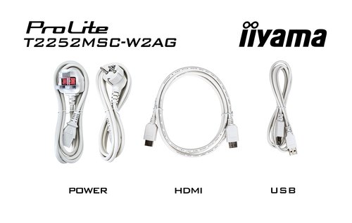iiyama ProLite T2252MSC-W2AG computer monitor 54,6 cm (21.5") 1920 x 1080 Pixels Full HD LCD Touchscreen Wit