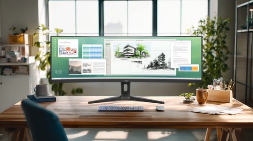 iiyama ProLite XCB4594DQSU-B1 computer monitor 113 cm (44.5") 5120 x 1440 Pixels Dual QHD LED Zwart