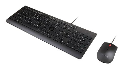 Lenovo 4X31R64403 toetsenbord Inclusief muis Thuis/Werk USB Belgisch, Frans Zwart