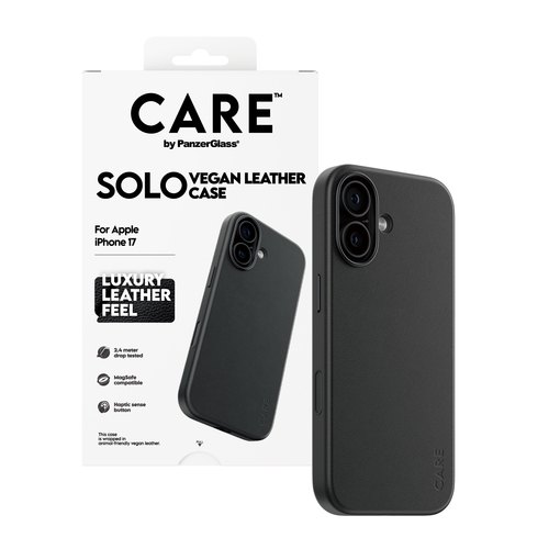 PanzerGlass CARE™ by ® Solo Case Black iPhone 17 mobiele telefoon behuizingen Hoes Zwart
