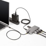 StarTech.com USB-C Triple Monitor Multiport Adapter, Dual 4K 60Hz + 4K 30Hz HDMI & DisplayPort, 3-Port USB Hub, 10Gbps, 100W PD Pass-Through, GbE, Travel Dock, Windows & ChromeOS