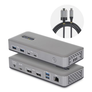 StarTech.com Dual-Monitor USB-C Docking Station, DisplayPort MST Dock, 4K 60Hz, 100W Laptop Charging, 1GbE, Driverless, Multi-Monitor Dock voor Windows