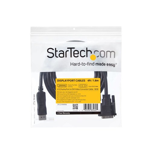 StarTech.com 1,80 m DisplayPort naar DVI Video Converter Kabel M/M