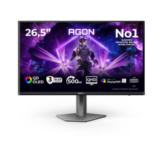 AOC AGON PRO AG276QKD2 computer monitor 67,3 cm (26.5") 2560 x 1440 Pixels Quad HD QD-OLED Zwart, Grijs