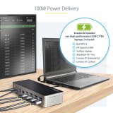StarTech.com USB-C Dock, 4K 60Hz Quad Monitor DisplayPort & HDMI, Universeel USB Type-C Docking Station met 100W Power Delivery, USB Hub met 1x USB Type-C & 3x USB-A, Ethernet, Audio