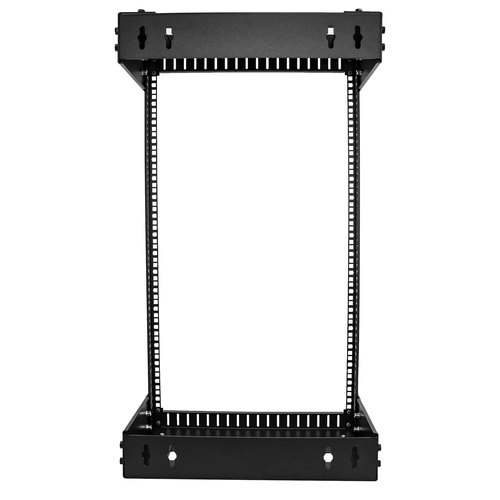 StarTech.com 2 Post 18U Heavy-Duty Wandmonteerbare Server Rack, 19" Open Frame Netwerk Rack met Verstelbare Diepte, Data Rack voor IT/AV/Patchpaneel/Computer Apparatuur, Incl Kooimoeren en Schroeven