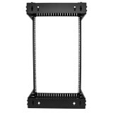 StarTech.com 2 Post 18U Heavy-Duty Wandmonteerbare Server Rack, 19" Open Frame Netwerk Rack met Verstelbare Diepte, Data Rack voor IT/AV/Patchpaneel/Computer Apparatuur, Incl Kooimoeren en Schroeven