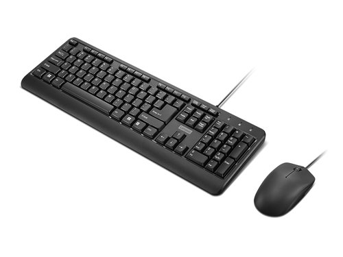Lenovo 160 toetsenbord Inclusief muis Thuis/Werk USB Amerikaans Engels Zwart
