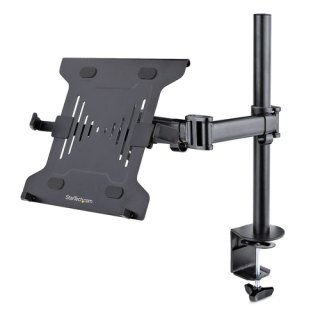 StarTech.com Laptop Bureausteun, Monitor en Laptop Beugel, Schermen tot 34in (8kg) & Laptops (4.5kg), Gearticuleerde VESA Laptopsteun, Bureauklem/Doorvoertule