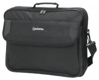 Manhattan Cambridge laptoptas 17,3", laptoptas met volledige opening, zwart, LAGE KOSTEN, accessoirevak + achtervak, afneembare schouderriem, clamshell, 3 jaar garantie