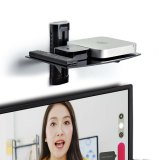 StarTech.com Hangende Wandplank voor Audio/Video Apparatuur, In Hoogte Verstelbaar Schap voor Onder TV, Hangend Wandmeubel, Organiseer uw A/V apparatuur op dit zwart gehard glazen schap