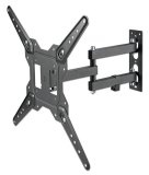 Manhattan Wandbeugel voor TV’s en monitoren (Volledig Verstelbaar), voor schermen 32–55", VESA-compatibiliteit: van 100x100 tot 400x400 mm (controleer de afmetingen van de vier montagegaten aan de achterzijde), max 30 kg, zwart