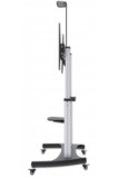Manhattan Trolley voor TV’s en monitoren, voor schermen 60"–100", VESA-compatibiliteit: van 200x200 tot 800x600 mm (controleer de afmetingen van de vier montagegaten aan de achterzijde), max 100 kg, hoogte 1200–1685 mm, LFD, beugel