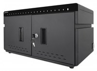 Manhattan USB-C laadkast voor 20 apparaten (iPad tot 11"), ook voor tablets en smartphones, vakken 264×22×235 mm, laadkabels niet inbegrepen (USB-C-kabel 354868 aanbevolen), afsluitbaar, alternatief voor laadtrolley, EU/UK-stroomkabels inbegrepen