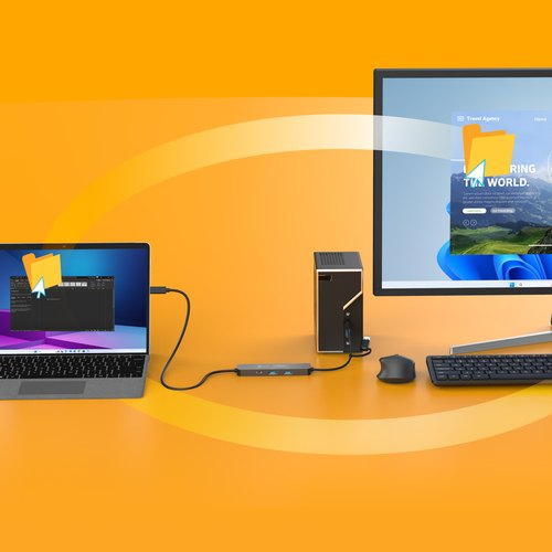 j5create Wormhole Switch™-hub voor delen van display