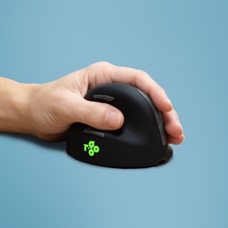 R-Go Tools Ergonomische muis R-Go HE Break met pauzesoftware, large (handlengte ≥ 185mm), linkshandig, 3-in-1 connectie, zwart