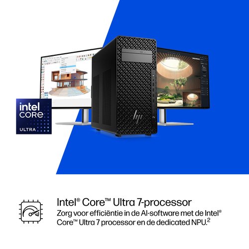 HP Z2 Tower G1i Wolf Pro Security Edition Intel Core Ultra 7 265K 64 GB DDR5-SDRAM 1 TB SSD Windows 11 Pro Workstation AI Workstation, AI PC Zwart