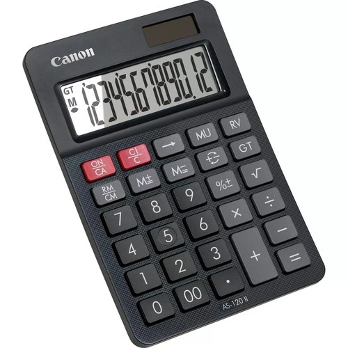 Canon AS-120 II calculator Desktop Rekenmachine met display Zwart