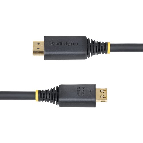 StarTech.com 5m High Speed HDMI Kabel met Grip Connectors, 4K 60Hz/1440p 144Hz, HDR10/HDCP 2.2/ARC, 18Gbps, UHD HDMI Kabel voor TV/Monitor/Display, TPE Mantel