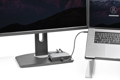StarTech.com Dual-Monitor Thunderbolt Mini Dock, 4K 60Hz HDMI, Driverloze Hub voor Windows & Mac, Gigabit Ethernet, 1x USB-A (USB 5Gbps), 28cm Kabel