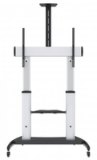 Manhattan Trolley voor TV’s en monitoren, voor schermen 60"–100", VESA-compatibiliteit: van 200x200 tot 800x600 mm (controleer de afmetingen van de vier montagegaten aan de achterzijde), max 100 kg, hoogte 1200–1685 mm, LFD, beugel