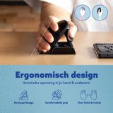 R-Go Tools Ergonomische muis R-Go Twister, met pauzesoftware, ambidexter voor links en rechts, inklapbaar, Bluetooth en bedraad