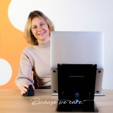 R-Go Tools Tablet- en laptopstandaard R-Go Riser Duo, geschikt voor 10-22 inch scherm, zwart
