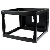 StarTech.com 4 Post 6U Scharnierend Wall-Mount Server Rack, 19" Open Frame Netwerk Rack, 50cm Montage Diepte, Swing Out Data Rack voor IT/AV/Patchpaneel/Computer