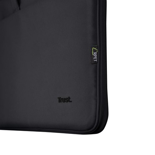 Trust Bologna Laptop Sleeve 16 inch - Laptop sleeve – Voor laptops tot 16 inch – Gerecycled polyester – Zwart