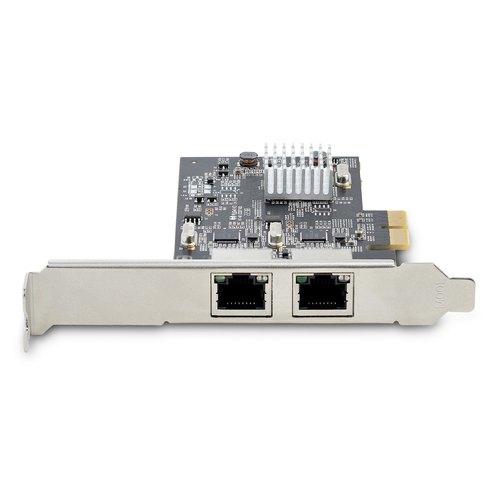 StarTech.com 2-Port 2.5Gbps NBASE-T PCIe Netwerkkaart, Intel I225-V, Dual-Port Computer Ethernet Adapter, Multi-Gigabit NIC, PCI Express Server LAN Kaart, Desktop Ethernet Interface