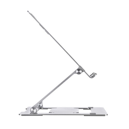 ACT Laptopstandaard aluminium, opvouwbaar, traploos in hoogte verstelbaar