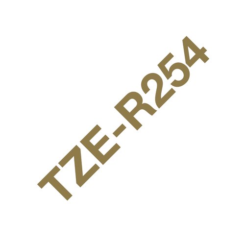Brother TZE-R254 labelprinter-tape Goud op wit