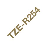 Brother TZE-R254 labelprinter-tape Goud op wit