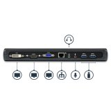 StarTech.com Dual Monitor USB 3.0 Laptop Docking Station met HDMI/DVI/VGA, 3x USB-A Hub, GbE, Audio, Universeel Type-A Dock voor Windows/macOS/ChromeOS, TAA Compliant