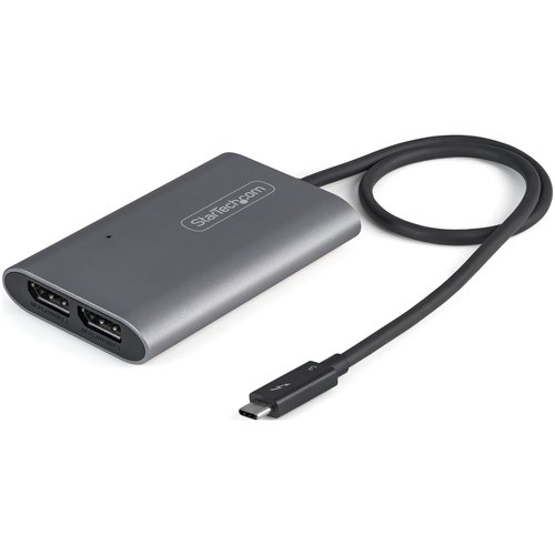 StarTech.com Thunderbolt 3 naar Dual DisplayPort Adapter DP 1.4 Dual 4K 60Hz of Single 8K/5K Thunderbolt 3 naar DP Adapter TB3 naar 2x DisplayPort Monitor Video Display Adapter Mac/Windows