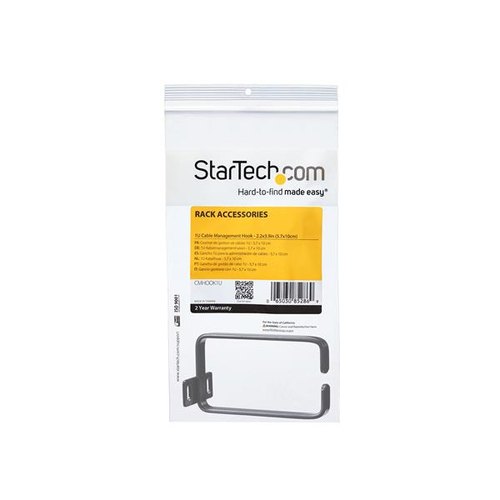 StarTech.com 1U verticale kabel-D-ringhaak voor server racks 5,7 x 10 cm