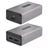 StarTech.com 2-Port USB 3.0 Extender over OM3 Multimode Glasvezel, LC/LC, 2x 5Gbps USB-A Hub, Bereik 350m, Duurzame Glasvezel USB Verlenger, Active Optical USB Extender