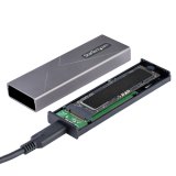 StarTech.com USB-C 10Gbps naar M.2 NVMe or M.2 SATA SSD Behuizing, Gereedschaploze Externe M.2 PCIe/SATA NGFF SSD Aluminum Case, USB Type-C&A Host Kabels, Ondersteunt 2230/2242/2260/2280