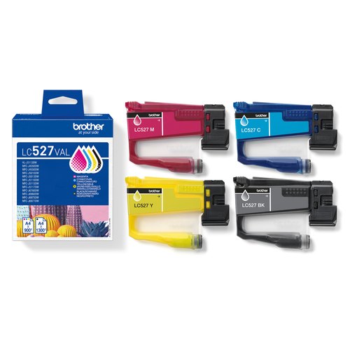 Brother LC527VAL inktcartridge 4 stuk(s) Origineel Zwart, Cyaan, Magenta, Geel