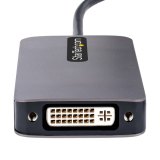 StarTech.com USB-C Display Adapter, USB C naar HDMI DVI VGA Adapter, 4K 60Hz, Aluminium, Video Display Adapter, Thunderbolt 3 / 4 Compatibel, USB Type C Travel Adapter