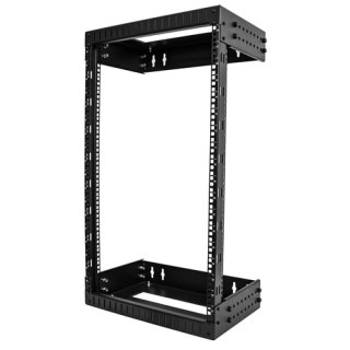 StarTech.com 2 Post 18U Heavy-Duty Wandmonteerbare Server Rack, 19" Open Frame Netwerk Rack met Verstelbare Diepte, Data Rack voor IT/AV/Patchpaneel/Computer Apparatuur, Incl Kooimoeren en Schroeven