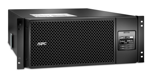 APC Smart-UPS On-Line SRT6KRMXLI-6W - 6kW/VA, 6x C13, 4x C19, hardwire 1 fase uitgang, rackmountable, Embedded NMC, 6 jaar garantie